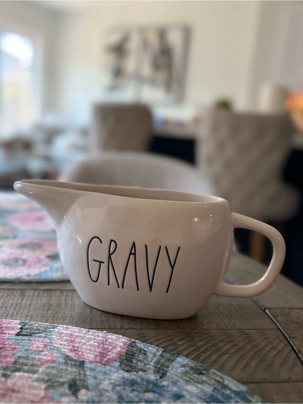 New Rae Dunn Gravy Boat with 'GRAVY' Text
